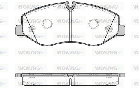 P1723300 Колодки гальмівні WOKING подбор по vin на Brocar