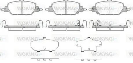 P1630302 Колодки гальмівні WOKING підбір по vin на Brocar