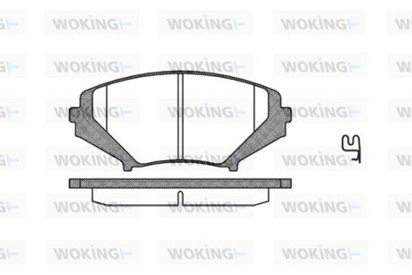 P1180301 Колодки гальмівні WOKING підбір по vin на Brocar