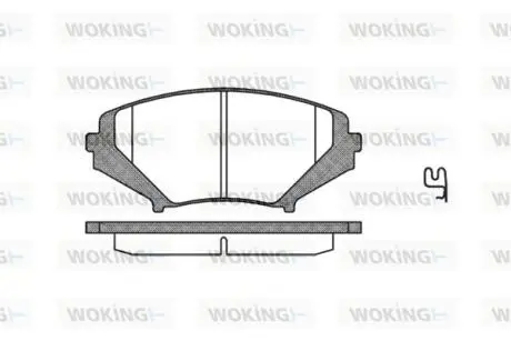 P1180301 Колодки гальмівні WOKING подбор по vin на Brocar