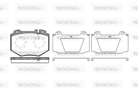 P1165300 Колодки гальмівні WOKING підбір по vin на Brocar