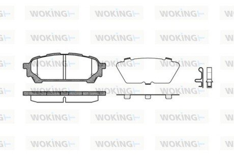 P1076301 Колодки гальмівні WOKING подбор по vin на Brocar