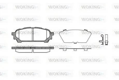 P1076301 Колодки гальмівні WOKING підбір по vin на Brocar