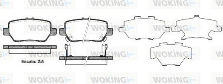 P1068302 Колодки гальмівні WOKING підбір по vin на Brocar