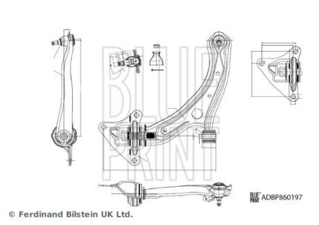 ADBP860197 Важіль підвіски BLUE PRINT підбір по vin на Brocar