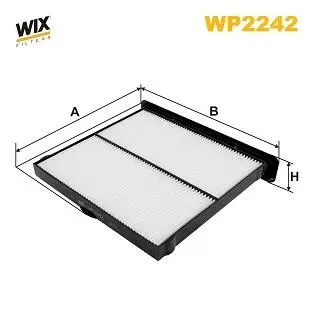 WP2242 Фільтр салону WIX FILTERS подбор по vin на Brocar