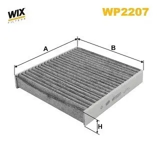 WP2207 Фільтр салону WIX FILTERS подбор по vin на Brocar