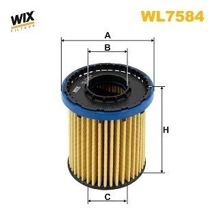 WL7584 Фільтр оливи WIX FILTERS підбір по vin на Brocar