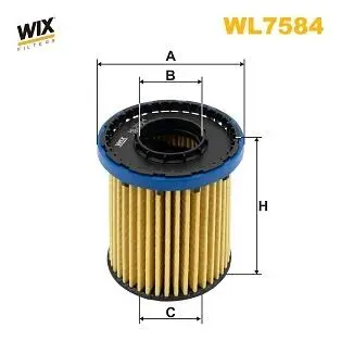 WL7584 Фільтр оливи WIX FILTERS подбор по vin на Brocar