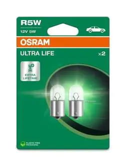 5007ULT2BL Лампа розжарювання R5W 12V 5W BA 15s Ultra Life (blister 2шт) (вир-во OSRAM) OSRAM підбір по vin на Brocar