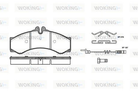 P714302 Колодки гальмівні WOKING підбір по vin на Brocar