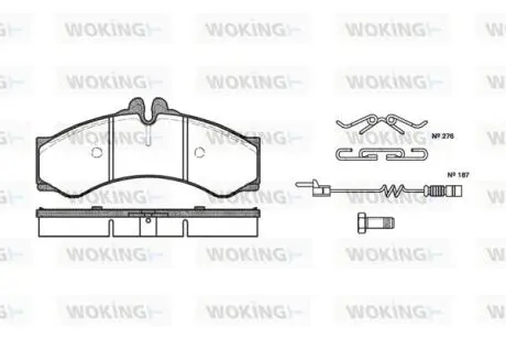 P714302 Колодки гальмівні WOKING подбор по vin на Brocar