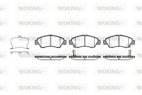 P519322 Колодки гальмівні WOKING підбір по vin на Brocar