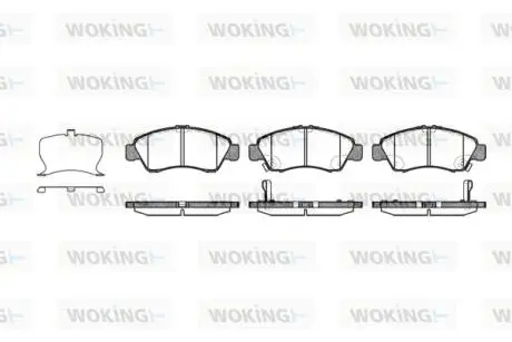 P519322 Колодки гальмівні WOKING підбір по vin на Brocar