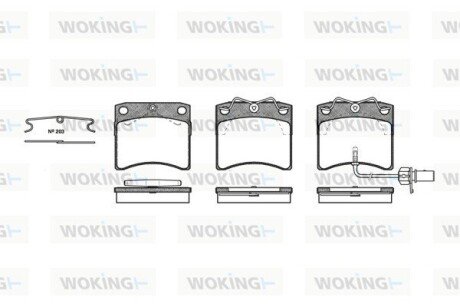 P285311 Колодки гальмівні WOKING підбір по vin на Brocar