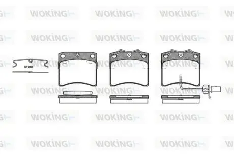 P285311 Колодки гальмівні WOKING подбор по vin на Brocar