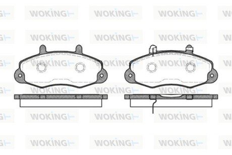 P291302 Колодки гальмівні WOKING підбір по vin на Brocar