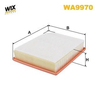 WA9970 ФІЛЬТР ПОВІТРЯ WIX FILTERS подбор по vin на Brocar