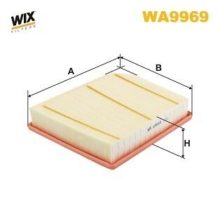 WA9969 ФІЛЬТР ПОВІТРЯ WIX FILTERS підбір по vin на Brocar