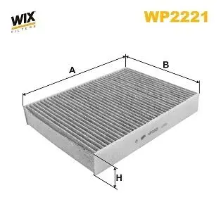 WP2221 Фільтр салону WIX FILTERS підбір по vin на Brocar