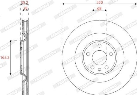 DDF2661C Гальмівний диск FERODO підбір по vin на Brocar