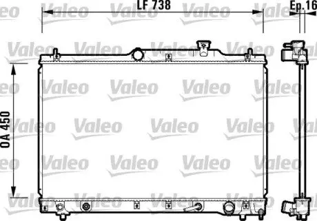 734201 Радіатор охолоджування VALEO подбор по vin на Brocar