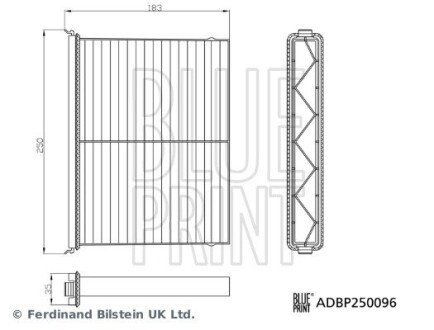 ADBP250096 Фільтр салону BLUE PRINT подбор по vin на Brocar