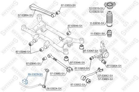 8953029SX Втулкa стабілізатора заднього STELLOX подбор по vin на Brocar