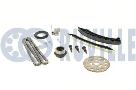580104 К-кт ГРМ(ланцюг+2 зірки+натяжник+2 лижі) Opel Vivaro 2.0 CDTI 06.08- RUVILLE подбор по vin на Brocar