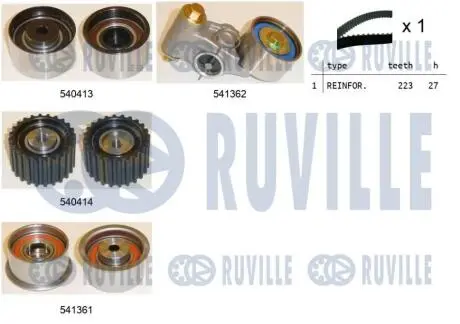 550313 К-кт ГРМ Subaru Impreza 98-, Legacy 98- Forest RUVILLE подбор по vin на Brocar