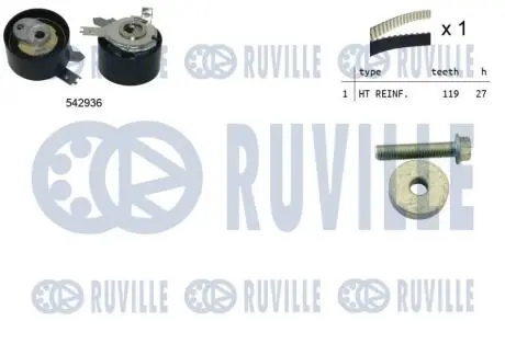 550501 К-кт ГРМ Mercedes/Renault/Dacia 1.5 dCi 12 - RUVILLE підбір по vin на Brocar