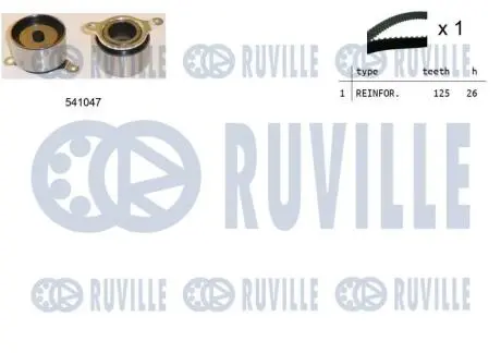 550448 К-кт ГРМ Honda CR-V 2.0 16V 97-99 RUVILLE підбір по vin на Brocar
