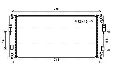 DN2391 Радіатор охолодження двигуна Nissan Leaf (11-17) Electric (DN2391) AVA AVA COOLING підбір по vin на Brocar