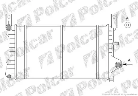 3209083 Радіатор охолодження POLCAR подбор по vin на Brocar