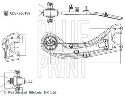 ADBP860199 Важіль підвіски (Blue Print) BLUE PRINT підбір по vin на Brocar