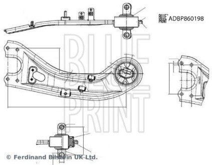 ADBP860198 Важіль підвіски (Blue Print) BLUE PRINT подбор по vin на Brocar