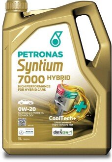 70803M12EU Олива моторна SYNTIUM 7000 HYBRID 0W-20 SP (5L) Petronas підбір по vin на Brocar