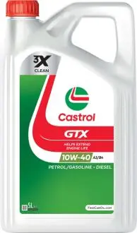 15F8FC Масло GTX ULTRACLEAN 10W-40 A3/B4 (5L) CASTROL подбор по vin на Brocar