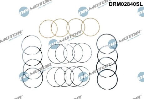 DRM02840SL Кiльця поршневi DR.MOTOR підбір по vin на Brocar