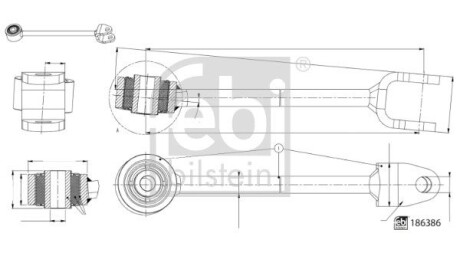 186386 Тяга стабілізатора FEBI BILSTEIN підбір по vin на Brocar