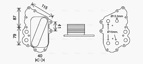 MS3713 Охолоджувач оливи AVA COOLING подбор по vin на Brocar