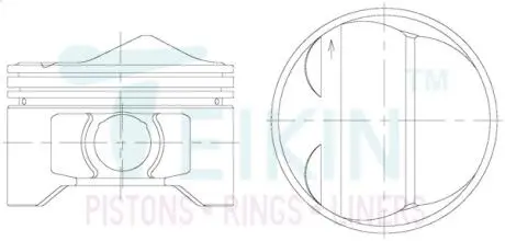 31118050 Поршни +0.50mm (к-кт на мотор) Chrysler PT Cruiser, Sebring, Stratus TEIKIN подбор по vin на Brocar