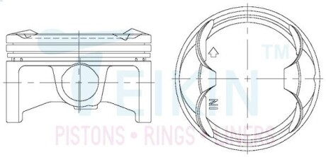 38175025 Поршни +0.25mm (к-кт на мотор) K24A4/K24Z4 Honda CR-V, Accord TEIKIN підбір по vin на Brocar