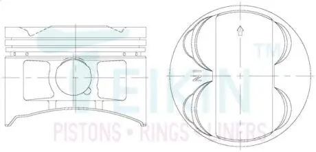 38157050 Поршни ремонт (+0.50мм) (к-кт на мотор) Honda Prelude H22A4 TEIKIN підбір по vin на Brocar
