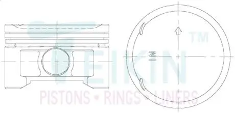 38170050 Поршни ремонт (+0.50мм) (к-кт на мотор) HONDA D17A1 Civic TEIKIN підбір по vin на Brocar