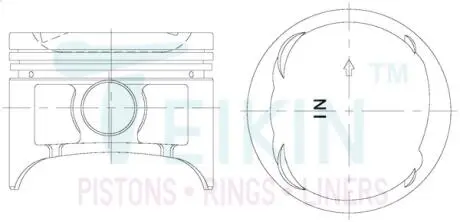 38159050 Поршень із пальцем +0.50мм (к-кт на двигун) HONDA D15Z1 TEIKIN 38159-050 TEIKIN підбір по vin на Brocar