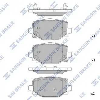 SP4367 Колодки гальмівні дискові (комплект 4 шт) Hi-Q (SANGSIN) подбор по vin на Brocar