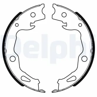 LS2186 Колодки гальмівні барабанні (комплект 4 шт) DELPHI підбір по vin на Brocar