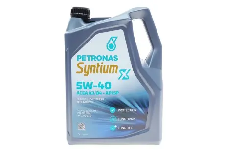 70983M12EU Олива SYNTIUM X 5W-40 A3/B4 (5L) PETRONAS підбір по vin на Brocar