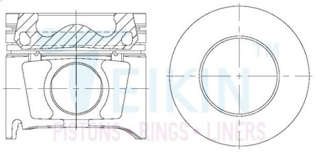 42213AG050 Поршни +0.50mm (к-кт на мотор) Mazda BT-50 3L Diesel, Ford Ranger 3.0 TDCi DC Wildtrak 2 TEIKIN підбір по vin на Brocar